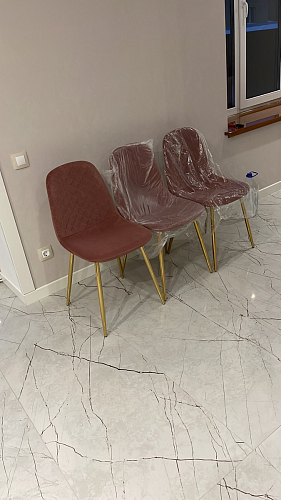 Стул на металлокаркасе Dabl wine red фото покупателя 193