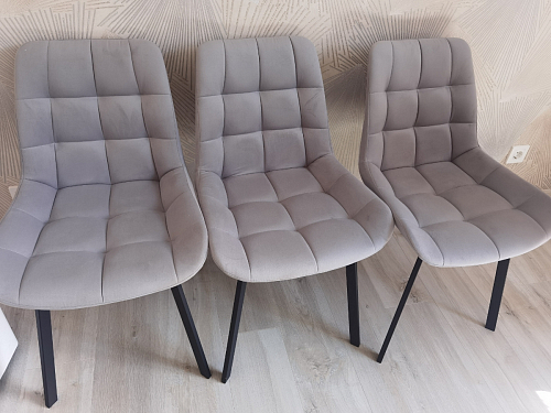 Стул на металлокаркасе Челси велюр коричневый / черный каркас фото покупателя 15