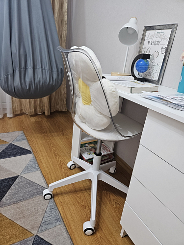 Компьютерное кресло Kolin с подушкой clear / white фото покупателя 311