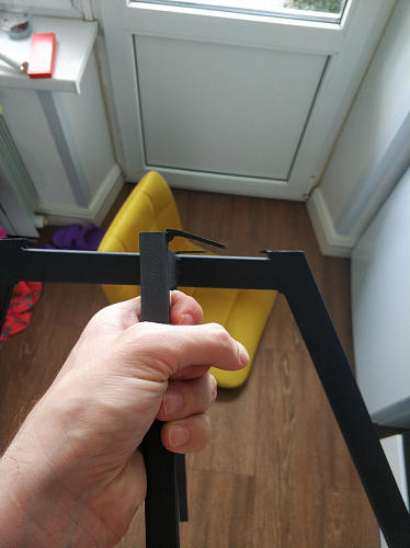 Стул на металлокаркасе Чилли К светло-серый велюр / черный каркас фото покупателя 125