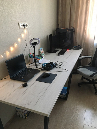 Стол раскладной Лота Лофт 120 25 мм юта / черный матовый фото покупателя 228