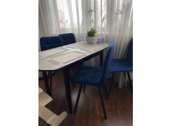 Стул на металлокаркасе Чилли горчичный / белый фото покупателя 123