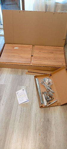 Письменный стол Лайт 03.243 дуб золотой (craft) / белый премиум фото покупателя 152