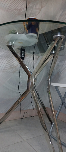 Стеклянный стол Roko 90 chrome фото покупателя 6