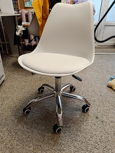 Компьютерное кресло Kolin с подушкой clear / white фото покупателя 158