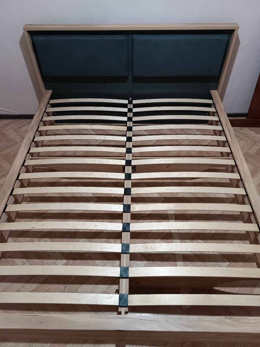 Двуспальная кровать Клауд 160х200 парящая дуб крафт золотой / антрацит фото покупателя 585