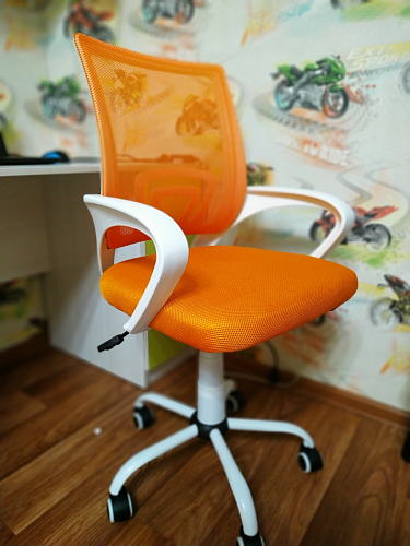 Компьютерное кресло Ergoplus белое / голубое фото покупателя 2