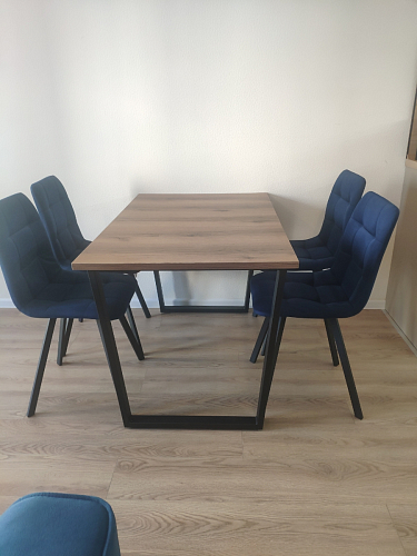 Деревянный стол Лота Лофт 120х75 белый матовый / дуб крафт золотой фото покупателя 661