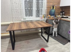 Стол Лота Лофт 140 25 мм черный матовый / бетон фото покупателя 781