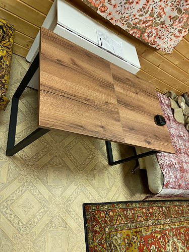 Деревянный стол Лота Лофт 140х80 белый матовый / бетон светлый фото покупателя 657