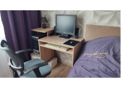 Компьютерный стол Джаз-24 левый белый фото покупателя 96