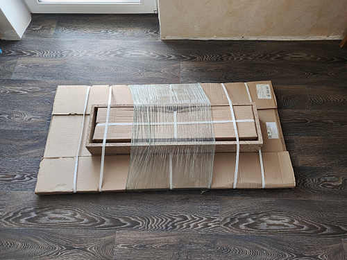 Стол Тринити Лофт 120 32 мм бетон / черный матовый фото покупателя 252