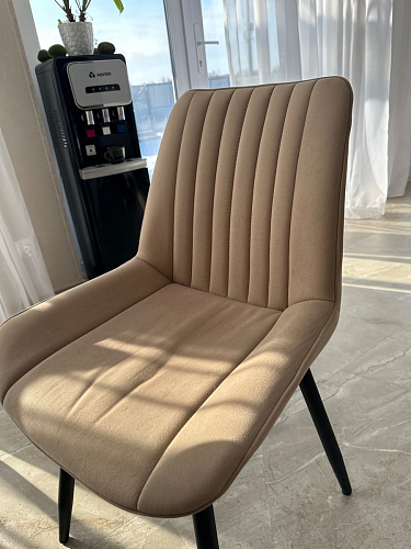 Стул на металлокаркасе Седа 360 К латте (velutto 08) / белый фото покупателя 190