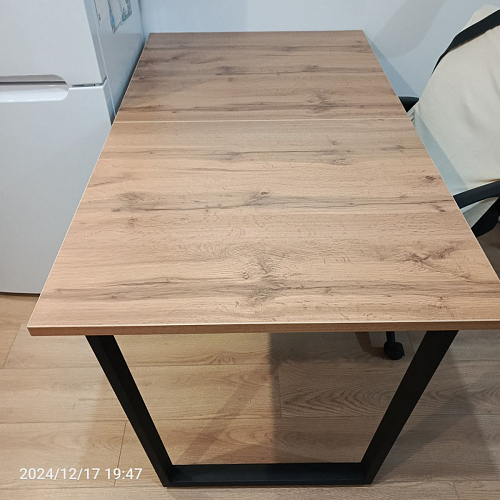 Деревянный стол Лота Лофт 120х75 белый матовый / дуб крафт золотой фото покупателя 733