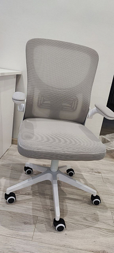 Компьютерное кресло Konfi light gray / blue / white фото покупателя 217