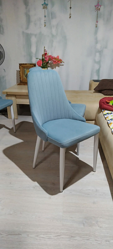 Стул на металлокаркасе Kora green / black фото покупателя 90