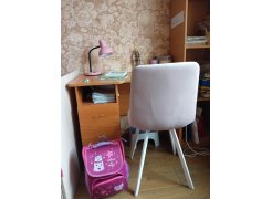 Стул на металлокаркасе Чилли синяя ткань / белый фото покупателя 634