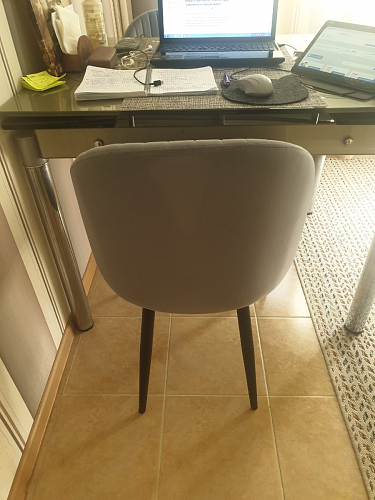 Стул на металлокаркасе Gabi 1 light purple / black / gold фото покупателя 272