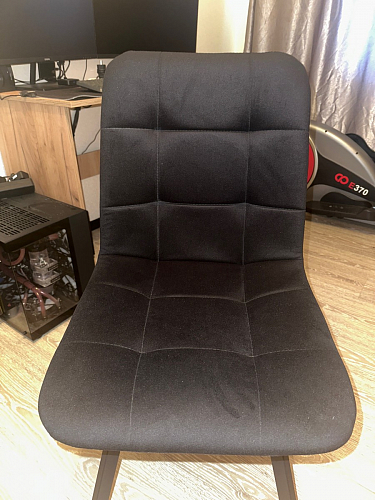 Стул на металлокаркасе Чилли синяя ткань / белый фото покупателя 367