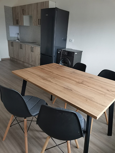 Стол Тринити Лофт 120 32 мм дуб галифакс табако / черный матовый фото покупателя 309