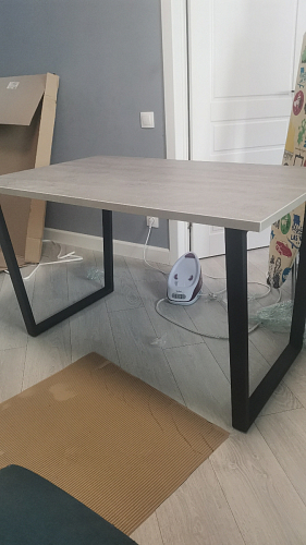 Стол Лота Лофт 120 32 мм бетон / черный матовый фото покупателя 148