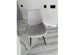 Стул на металлокаркасе Вейв светло-серый (hl 63) / 10К черный каркас фото покупателя 202