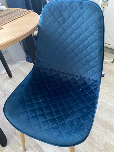 Стул на металлокаркасе Capri голубой фото покупателя 128