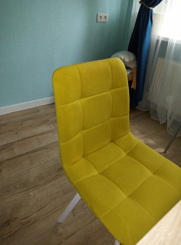 Стул на металлокаркасе Чилли К темно-серый (velutto 32) / черный фото покупателя 639