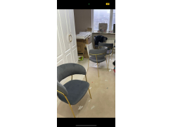 Стул на металлокаркасе Kamelia зеленый / золото фото покупателя 24