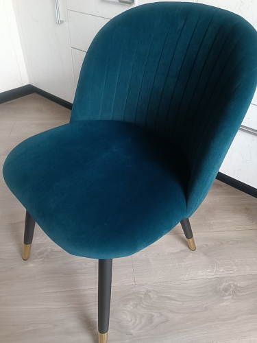 Стул на металлокаркасе Gabi dark beige / black / silver фото покупателя 511