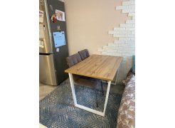 Стол Лота Лофт 140 25 мм юта / белый матовый фото покупателя 364