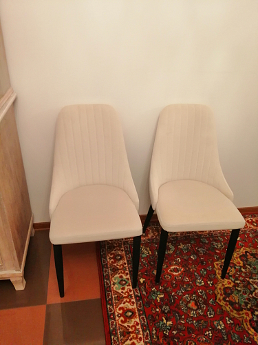 Стул на металлокаркасе Kora beige / black фото покупателя 490