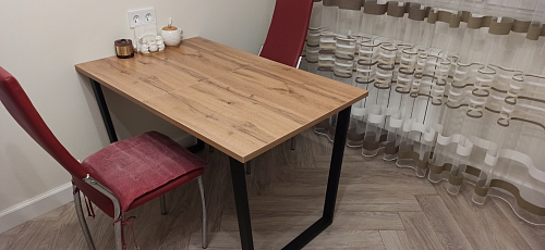 Стол раскладной Лота Лофт 120 25 мм юта / черный матовый фото покупателя 1001