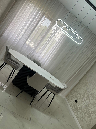 Деревянный стол Барон О 200 х 90 белая пленка шагрень / белый фото покупателя 60