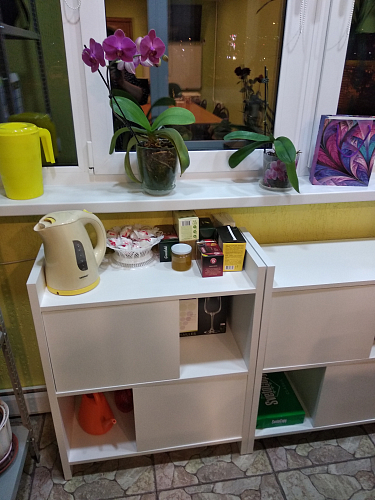 Стеллаж с дверцами Браина 152 см белый фото покупателя 3