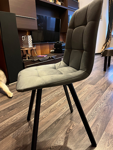 Комплект из "Стул на металлокаркасе Чилли розовый / черный каркас" 2 шт. фото покупателя 1394