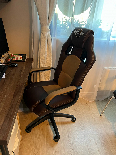 Компьютерное кресло Driver/Драйвер кожзам черный / серый фото покупателя 62