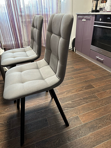 Стул на металлокаркасе Чилли черный / зеленый фото покупателя 684