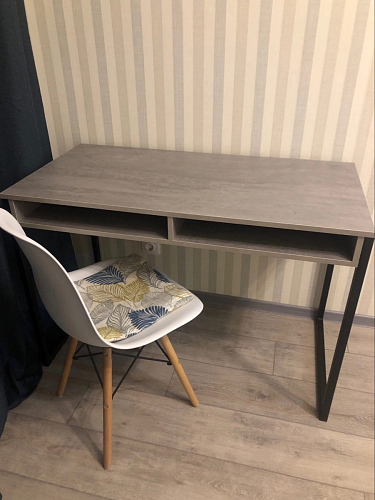 Письменный стол Леон Лофт дуб делано светлый / белый матовый фото покупателя 121