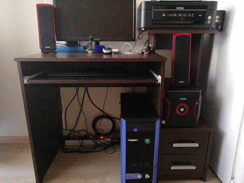 Стол компьютерный Джаз-24 правый белый фото покупателя 194