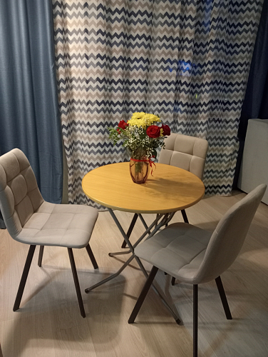 Стул на металлокаркасе Чилли К кирпичный / черный фото покупателя 302