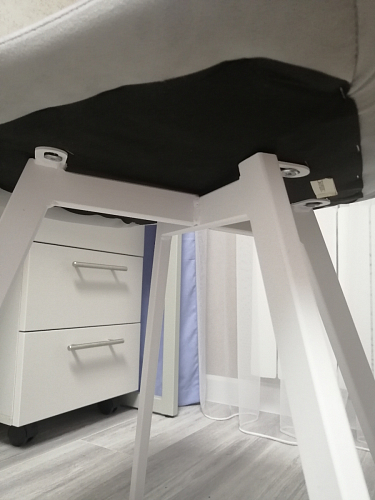 Стул на металлокаркасе Чилли К светло-серый велюр / черный каркас фото покупателя 1107