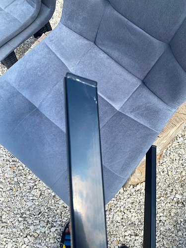 Стул на металлокаркасе Чилли К черный / зеленый фото покупателя 561