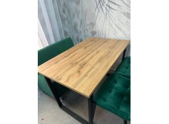 Стол Лота Лофт 140 25 мм черный матовый / бетон фото покупателя 835