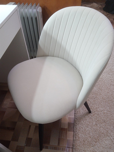 Стул на металлокаркасе Gabi 1 light blue / black / gold фото покупателя 145