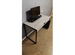 Письменный стол Леон Лофт дуб делано светлый / белый матовый фото покупателя 14