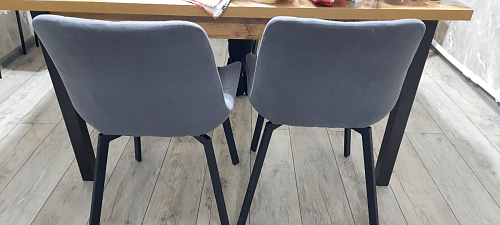 Стул на металлокаркасе Челси бежевый / черный фото покупателя 248