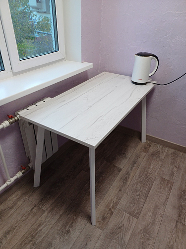 Стол Тринити Лофт 120 32 мм дуб галифакс табако / черный матовый фото покупателя 129