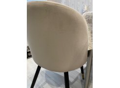 Стул на металлокаркасе Gabi 1 бежевый / черный с серебряными наконечниками фото покупателя 633