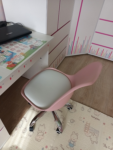 Компьютерное кресло Kolin с подушкой clear / white фото покупателя 491